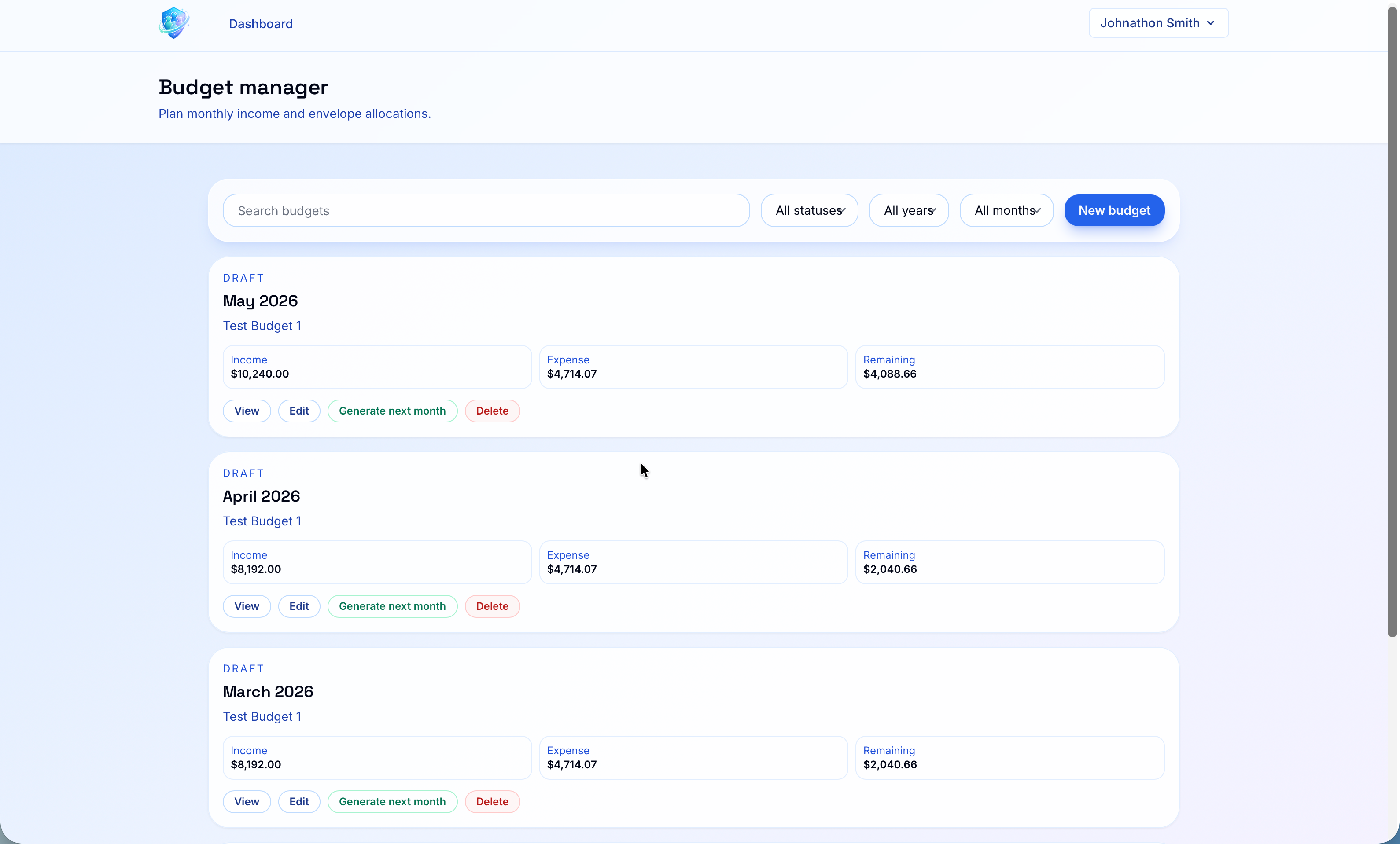Budget Planning feature visual