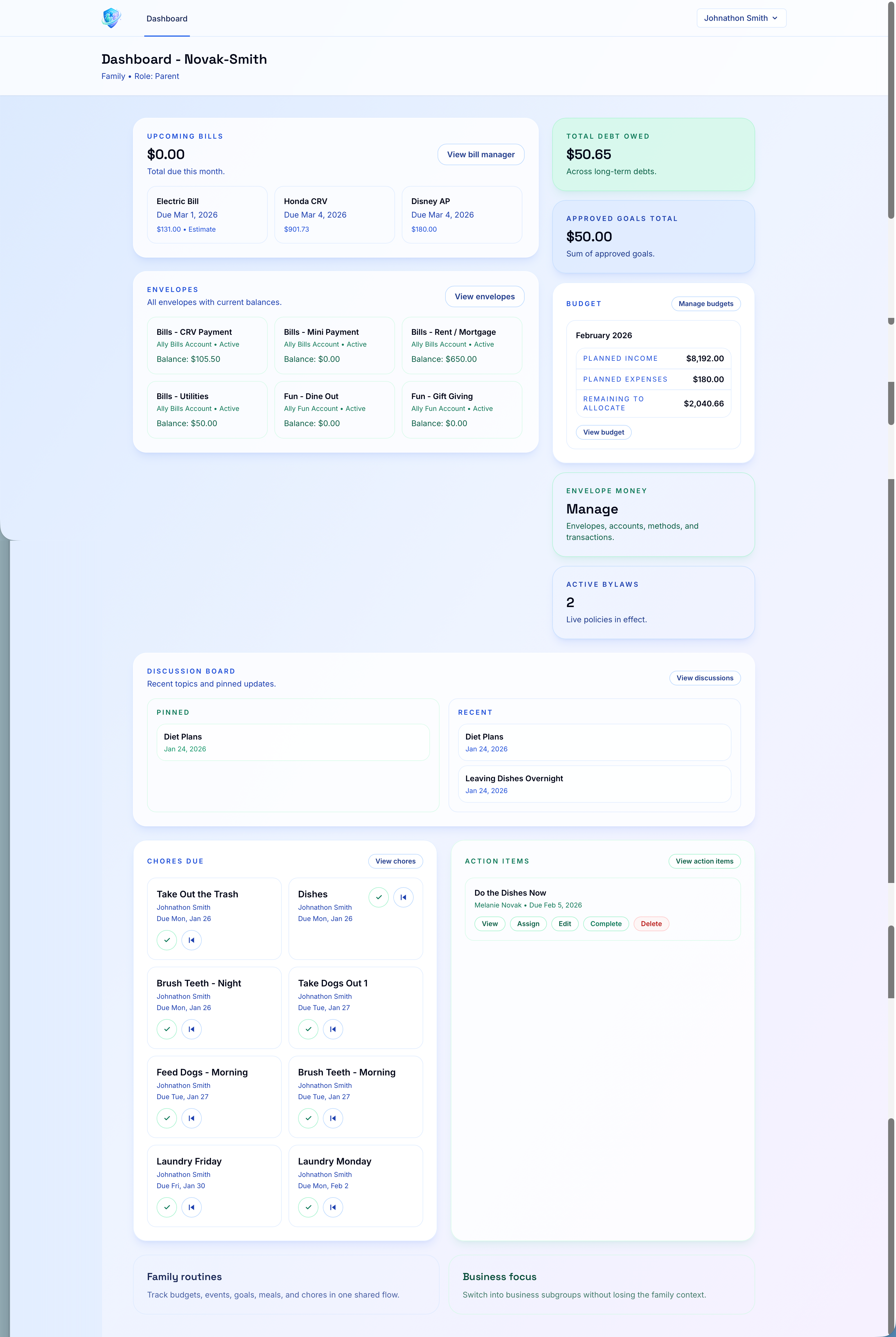 Action Items feature visual